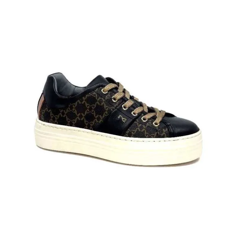 Nero Giardini 1308421 D100 Cuir Noir Imprime*Femme Baskets