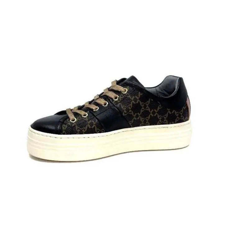 Nero Giardini 1308421 D100 Cuir Noir Imprime*Femme Baskets