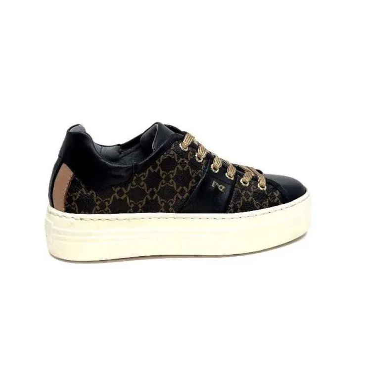Nero Giardini 1308421 D100 Cuir Noir Imprime*Femme Baskets