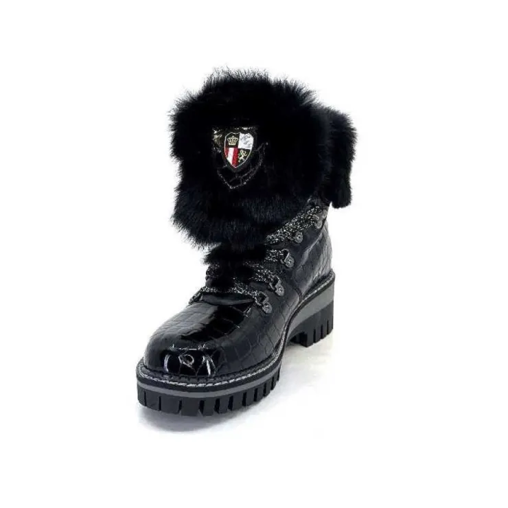 new italia 1915450 Cuir Vernis Coco Noir*Femme Bottines
