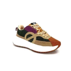 No Name Carter Runner Textile Kaki Noisette*Femme Baskets