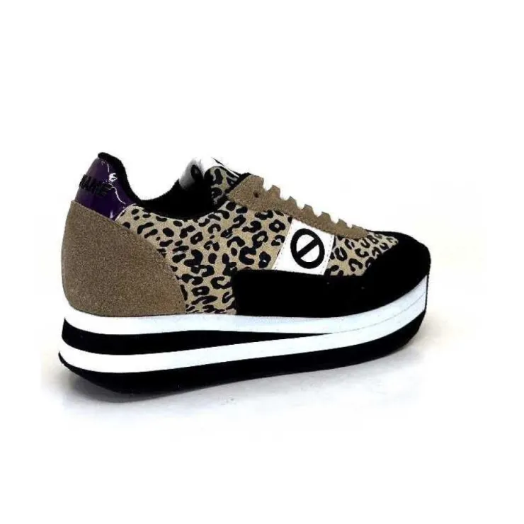 No Name Flex M Jogger Daim Textile Beige Et Noir*Femme Baskets