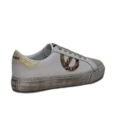 No Name Strike Side Cuir Blanc Or*Femme Baskets