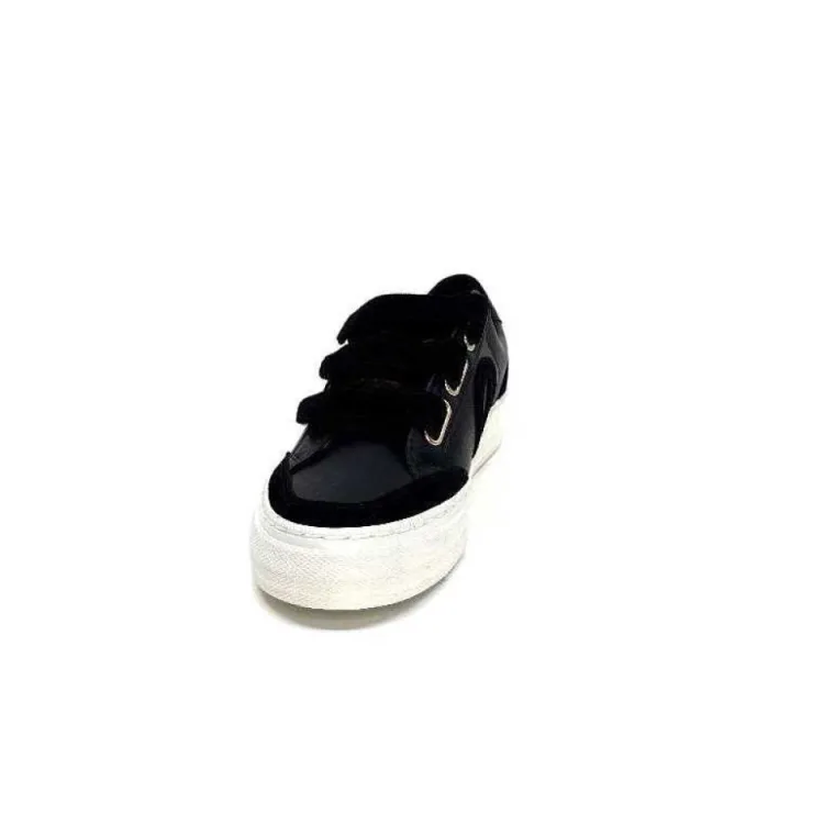 No Name Strike Straps Cuir Noir*Femme Baskets