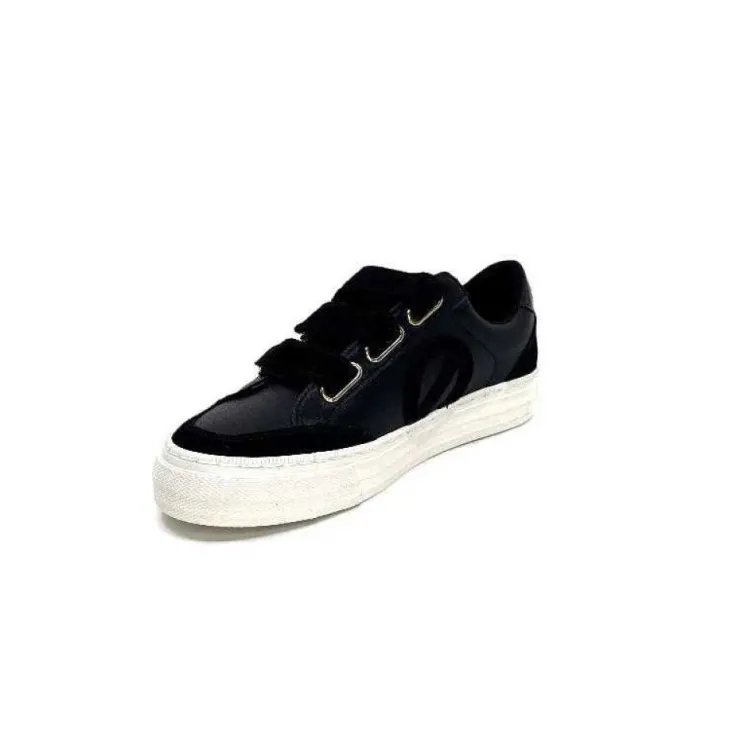 No Name Strike Straps Cuir Noir*Femme Baskets