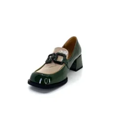 noa harmon 9581-M01 Ben Cuir Vernis Vert*Femme Mocassins
