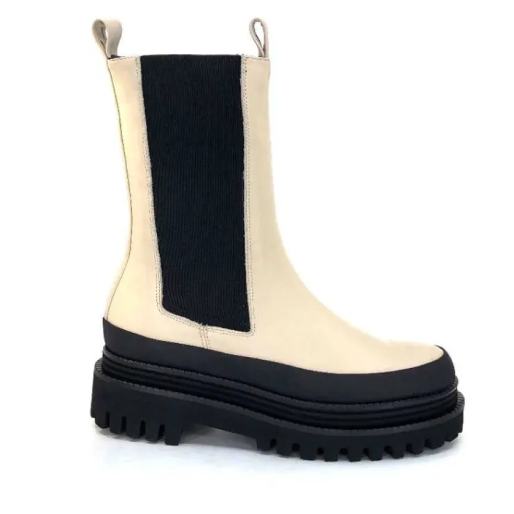 Paloma Barcelo Carmen Cuir Ivory*Femme Bottines