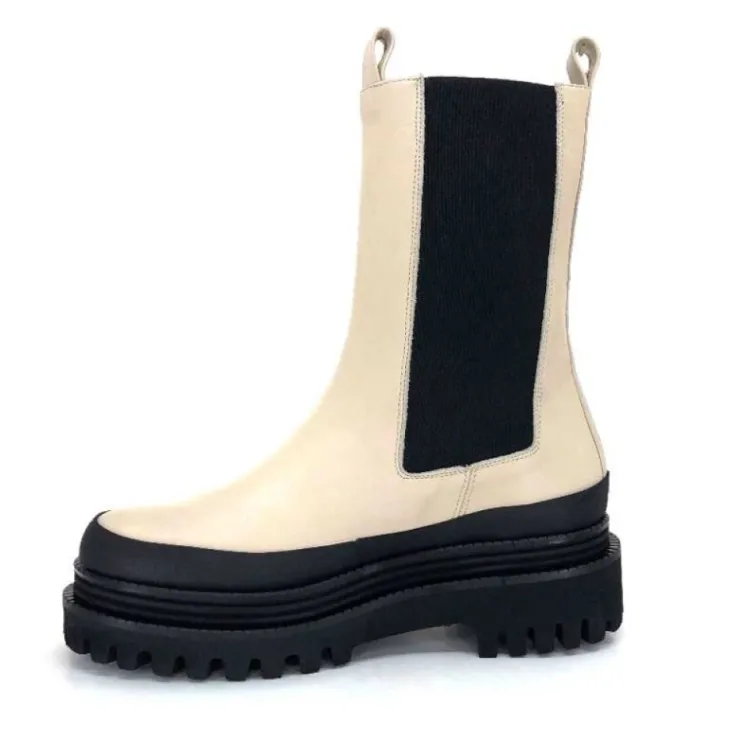 Paloma Barcelo Carmen Cuir Ivory*Femme Bottines