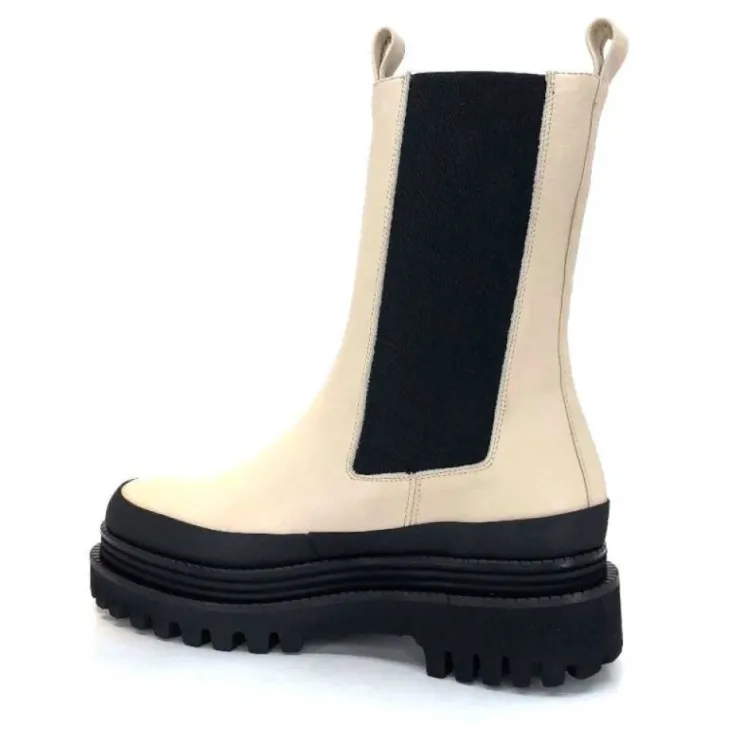Paloma Barcelo Carmen Cuir Ivory*Femme Bottines