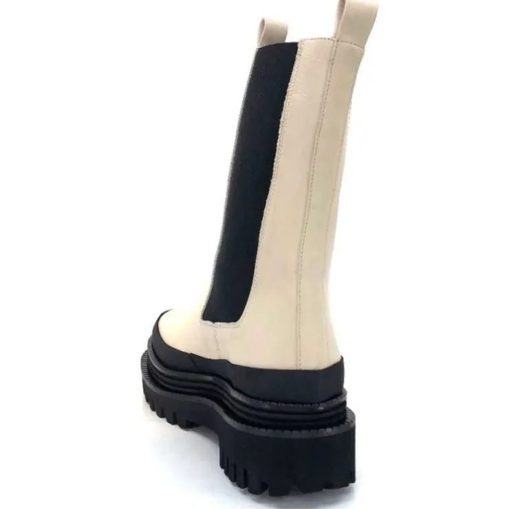 Paloma Barcelo Carmen Cuir Ivory*Femme Bottines