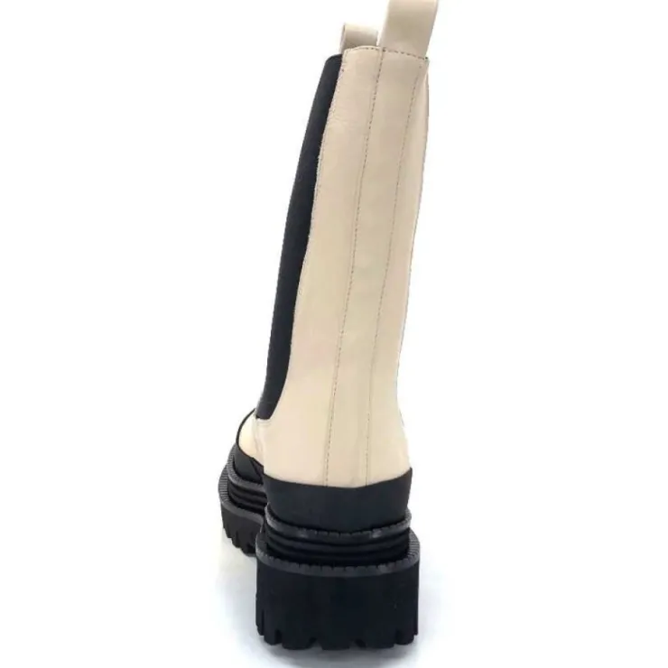 Paloma Barcelo Carmen Cuir Ivory*Femme Bottines