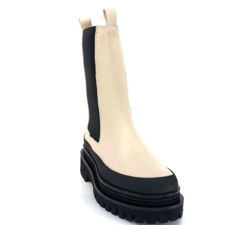 Paloma Barcelo Carmen Cuir Ivory*Femme Bottines