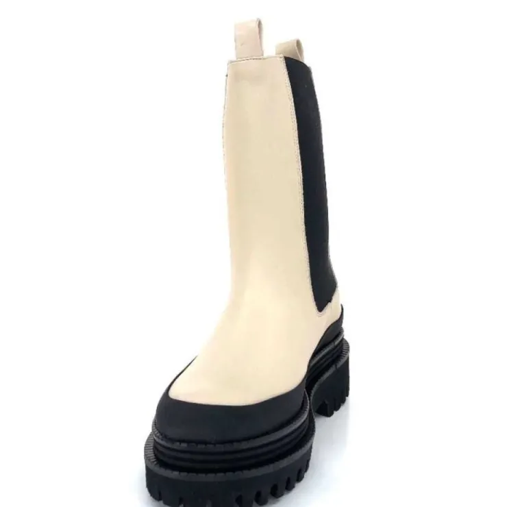 Paloma Barcelo Carmen Cuir Ivory*Femme Bottines
