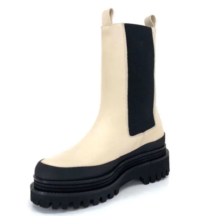 Paloma Barcelo Carmen Cuir Ivory*Femme Bottines