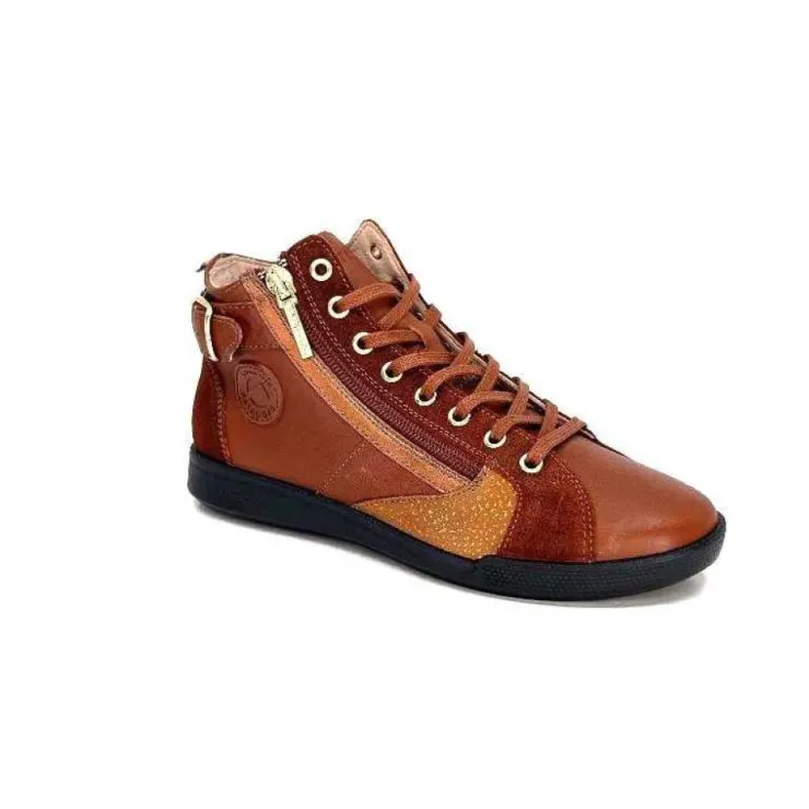 Pataugas 628270 Palme Cuir Rouille*Femme Baskets