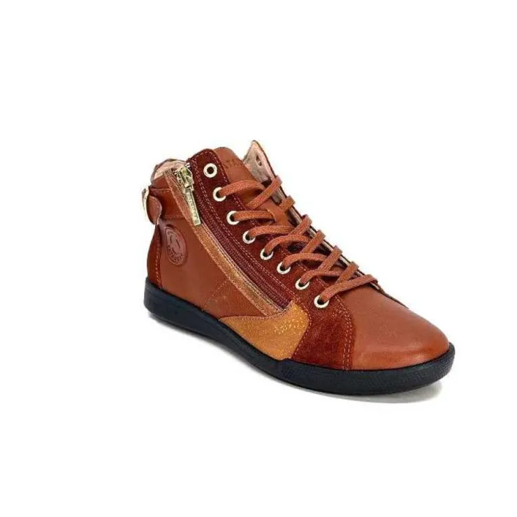 Pataugas 628270 Palme Cuir Rouille*Femme Baskets