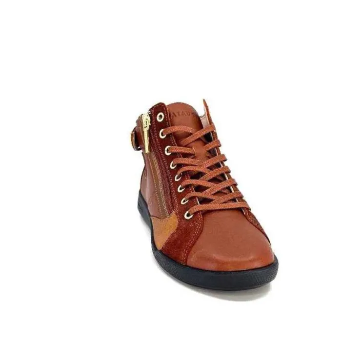 Pataugas 628270 Palme Cuir Rouille*Femme Baskets