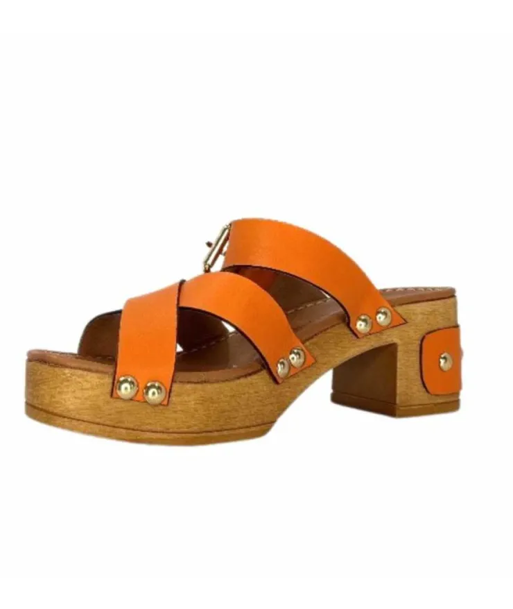 Pedro Miralles 13151 Cuir Orange*Femme Sandales