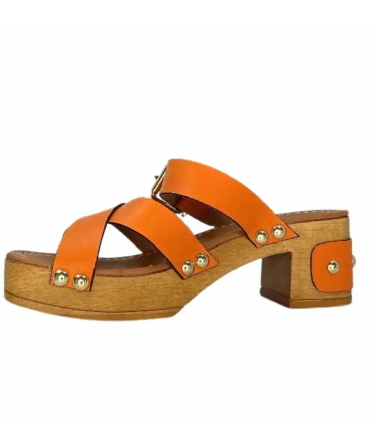 Pedro Miralles 13151 Cuir Orange*Femme Sandales