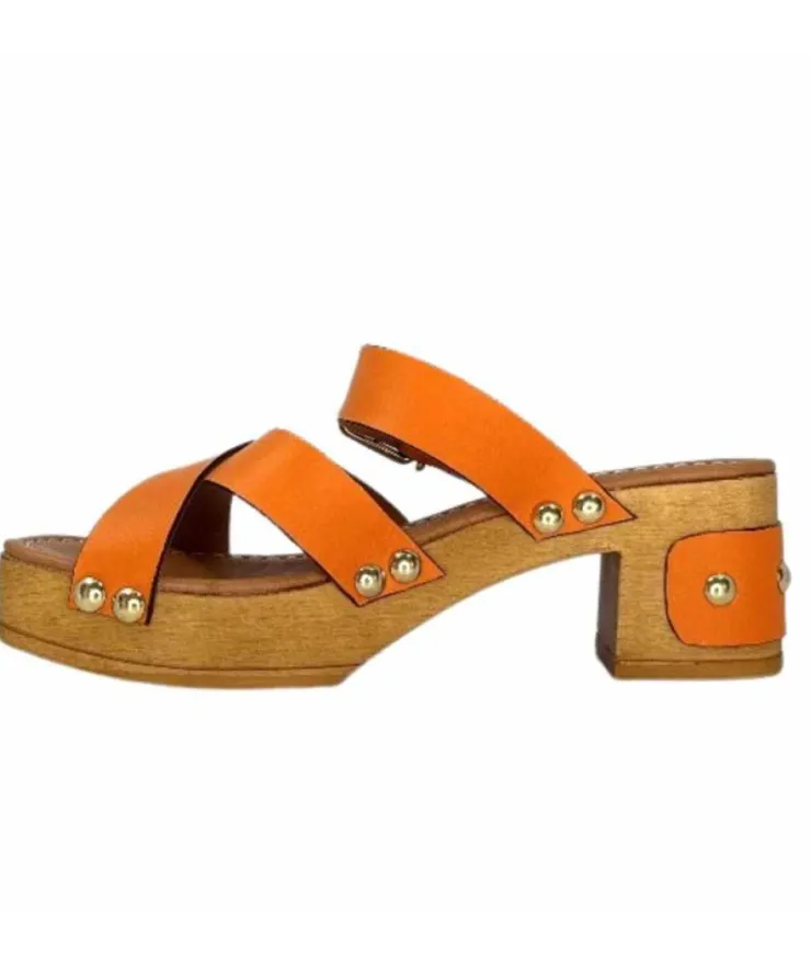 Pedro Miralles 13151 Cuir Orange*Femme Sandales