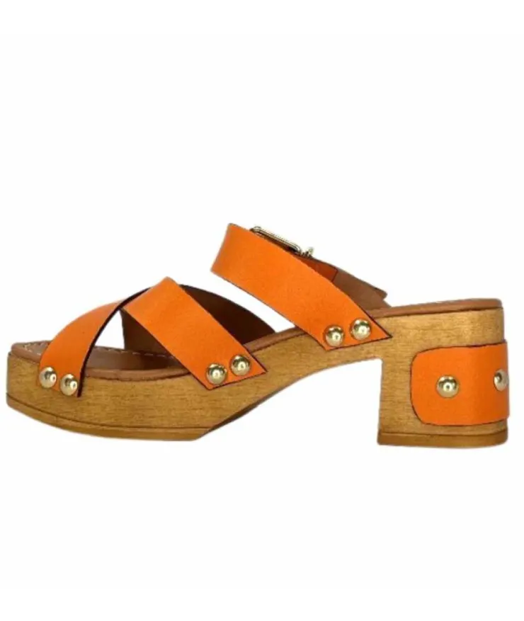 Pedro Miralles 13151 Cuir Orange*Femme Sandales