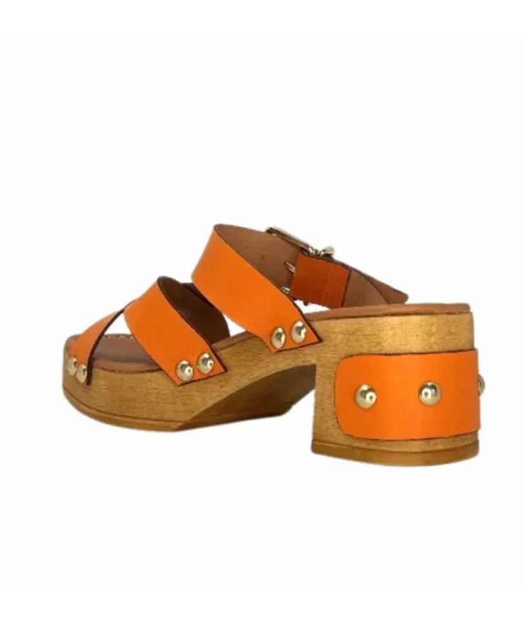 Pedro Miralles 13151 Cuir Orange*Femme Sandales