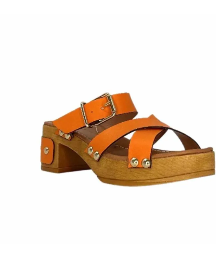 Pedro Miralles 13151 Cuir Orange*Femme Sandales