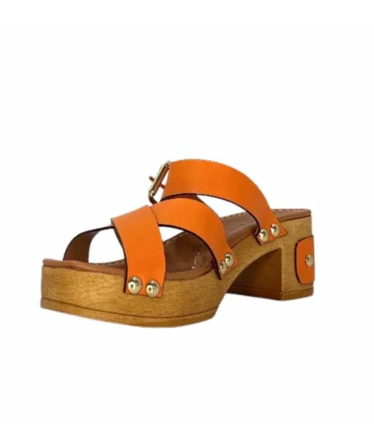 Pedro Miralles 13151 Cuir Orange*Femme Sandales