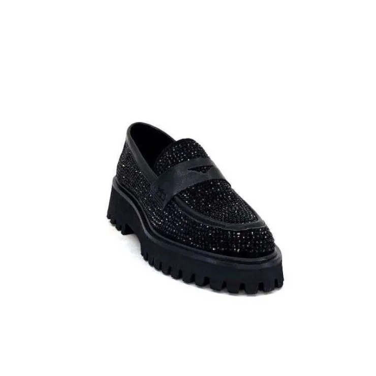 Pedro Miralles 25125 Daim Noir*Femme Mocassins