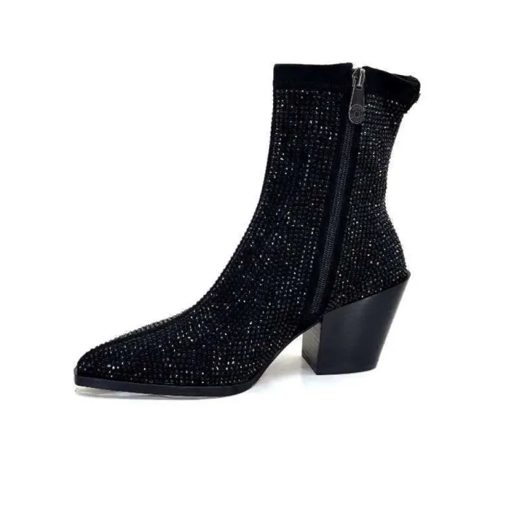 Pedro Miralles 25534 Daim Noir*Femme Santiags