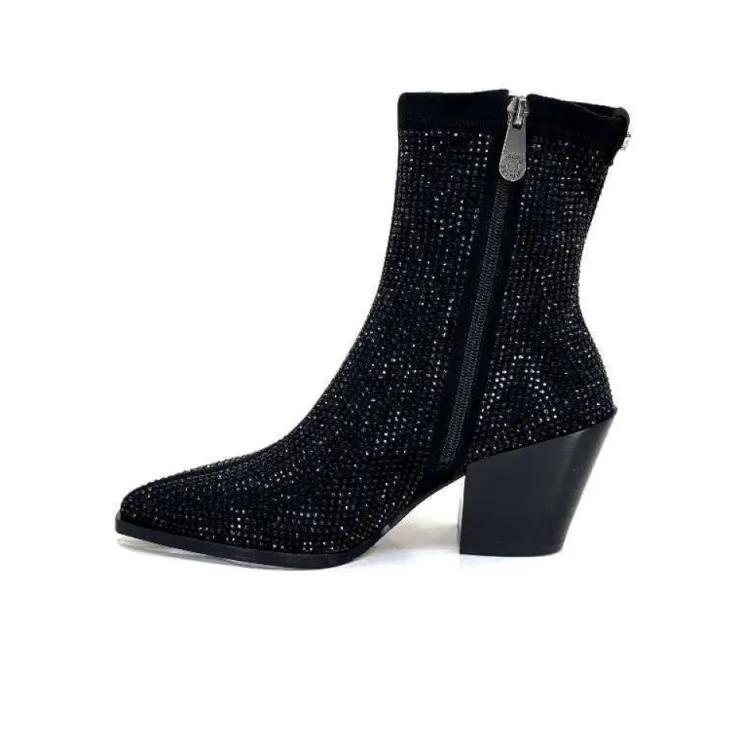 Pedro Miralles 25534 Daim Noir*Femme Santiags