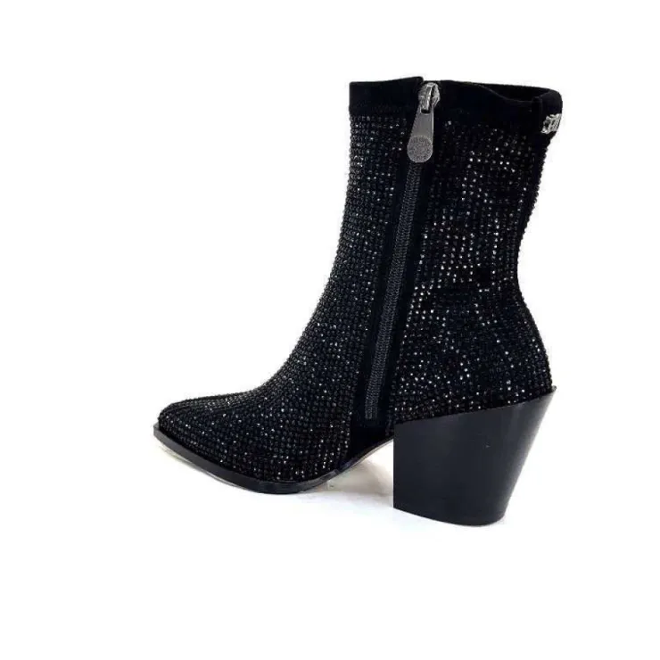 Pedro Miralles 25534 Daim Noir*Femme Santiags