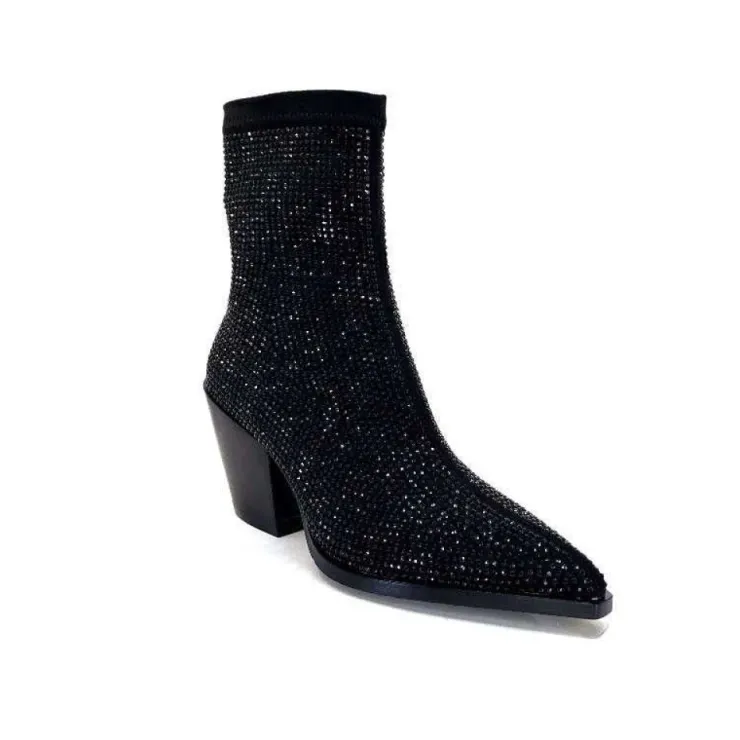 Pedro Miralles 25534 Daim Noir*Femme Santiags
