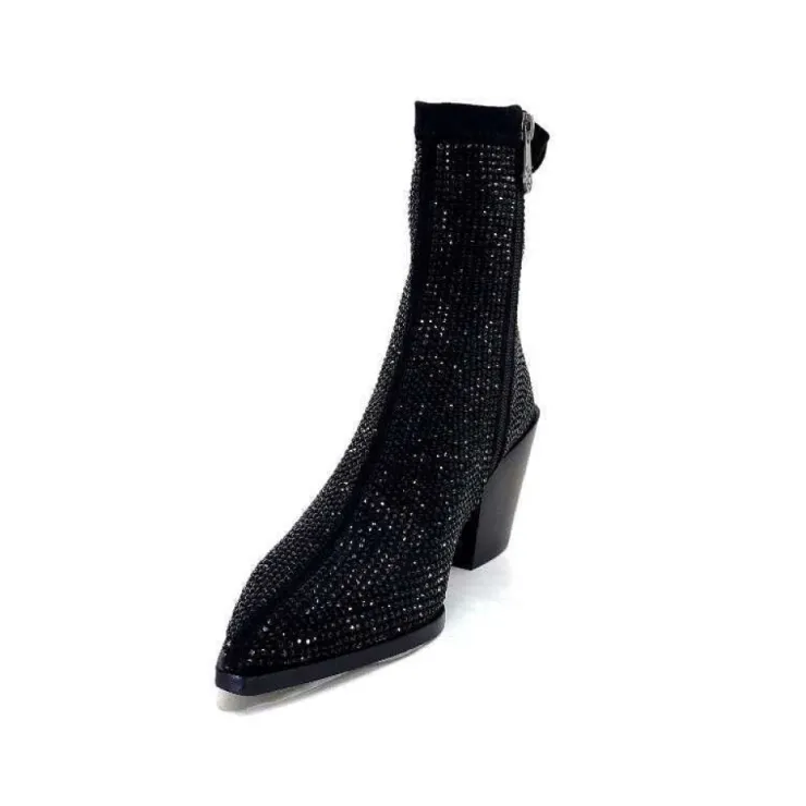 Pedro Miralles 25534 Daim Noir*Femme Santiags