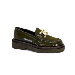 Pertini 32420 D4 Cuir Glace Kaki*Femme Mocassins