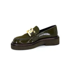 Pertini 32420 D4 Cuir Glace Kaki*Femme Mocassins
