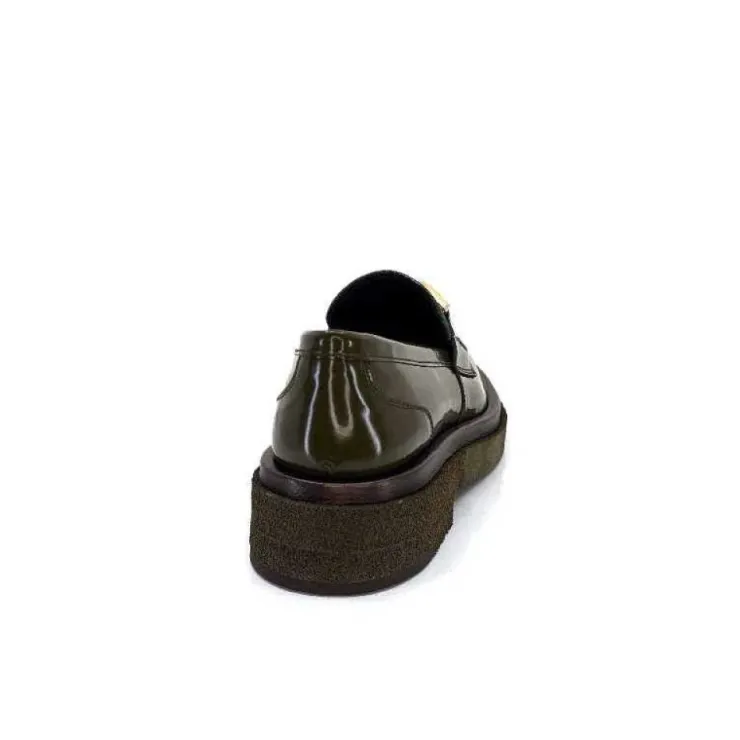 Pertini 32420 D4 Cuir Glace Kaki*Femme Mocassins