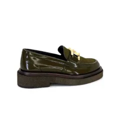 Pertini 32420 D4 Cuir Glace Kaki*Femme Mocassins