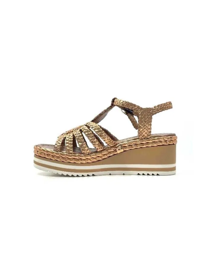 Pons Quintana 10434 Cuir Metal Bronze*Femme Sandales