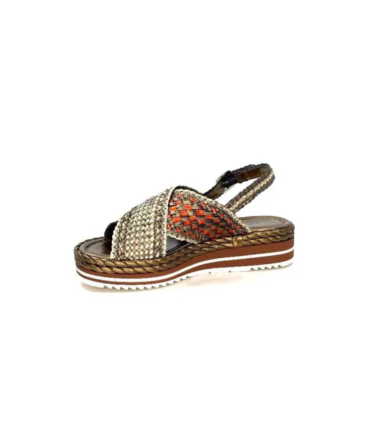 Pons Quintana 10265 Milan Cuir Metal Bronze*Femme Plateformes