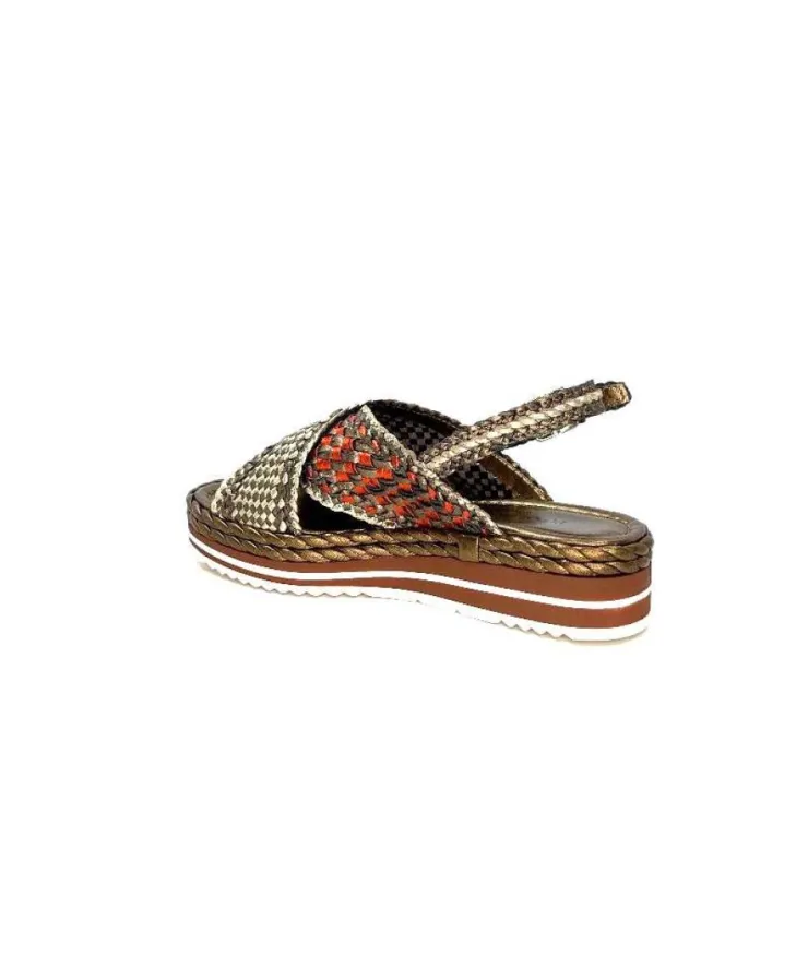 Pons Quintana 10265 Milan Cuir Metal Bronze*Femme Plateformes