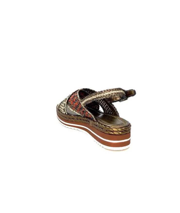 Pons Quintana 10265 Milan Cuir Metal Bronze*Femme Plateformes