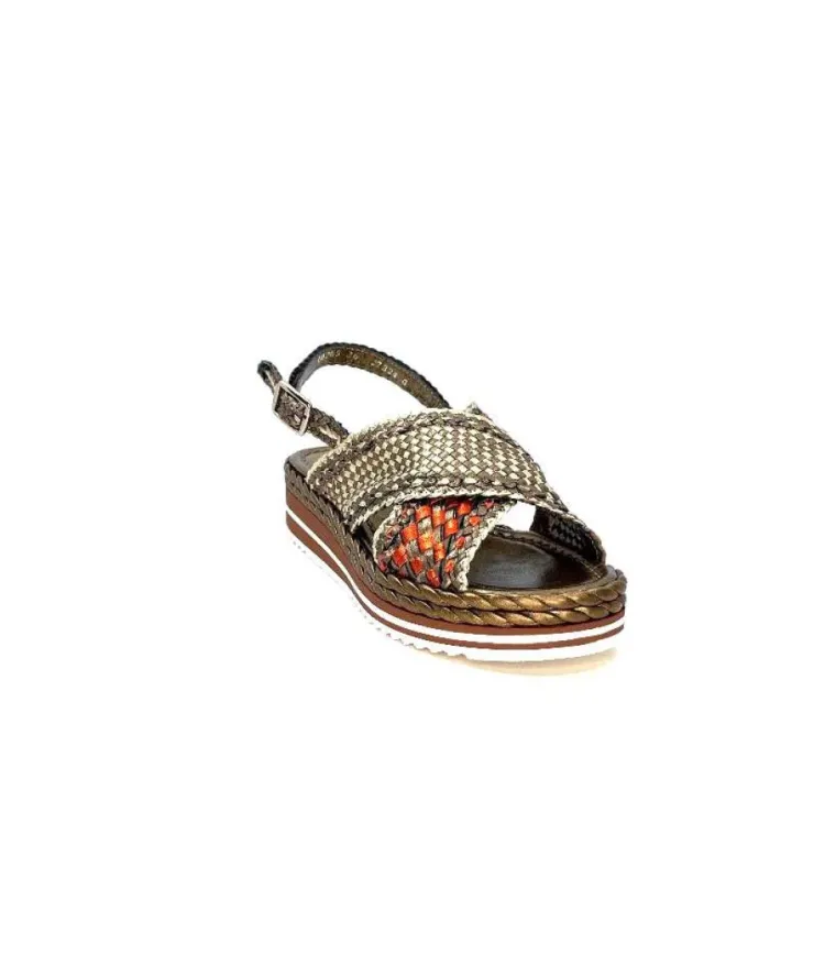 Pons Quintana 10265 Milan Cuir Metal Bronze*Femme Plateformes