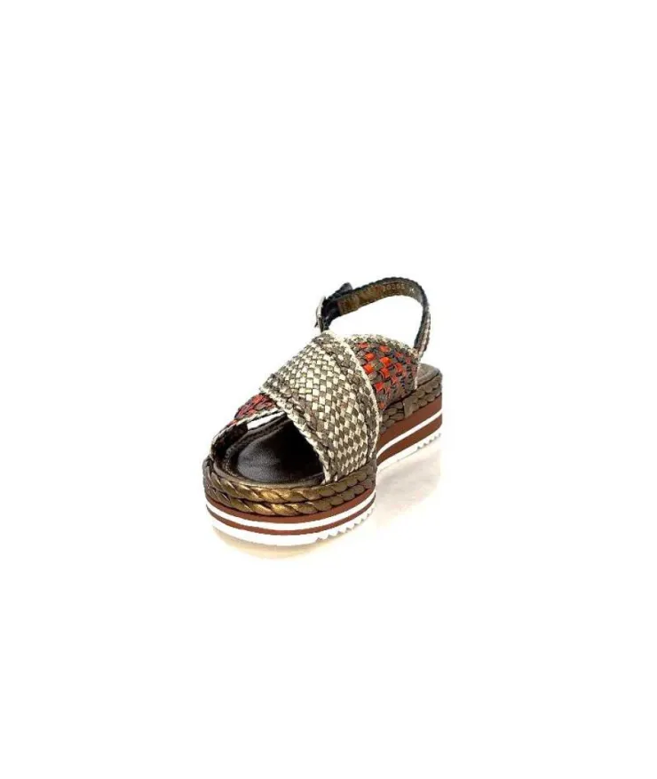 Pons Quintana 10265 Milan Cuir Metal Bronze*Femme Plateformes