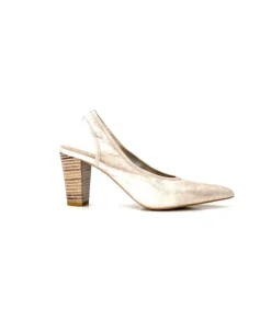 qootum- modascoop Qootum 13940 Luna Cuir Beige*Femme Escarpins