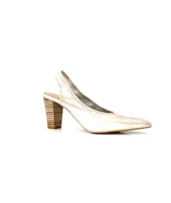 qootum- modascoop Qootum 13940 Luna Cuir Beige*Femme Escarpins
