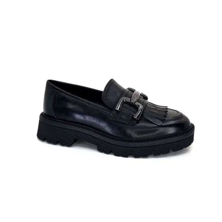 Regarde Le Ciel Dalia 06 Cuir Noir*Femme Mocassins