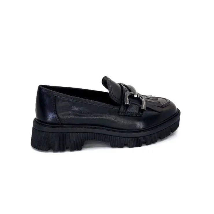 Regarde Le Ciel Dalia 06 Cuir Noir*Femme Mocassins