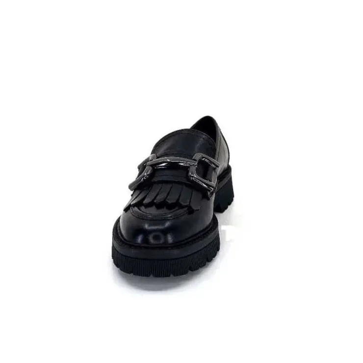 Regarde Le Ciel Dalia 06 Cuir Noir*Femme Mocassins