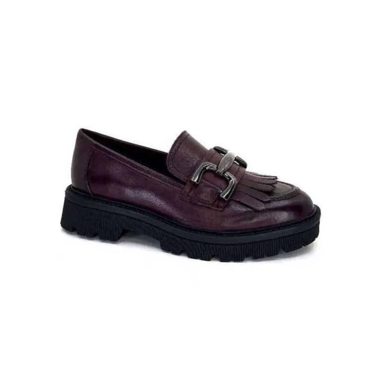 Regarde Le Ciel Dalia 06 Cuir Bordeaux*Femme Mocassins